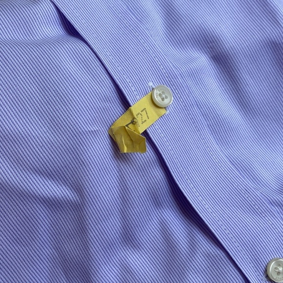Ted Baker Endurance Button Down Shirt Purple Stripe Suit Summer Blue Neck 16.5 - Picture 5 of 9